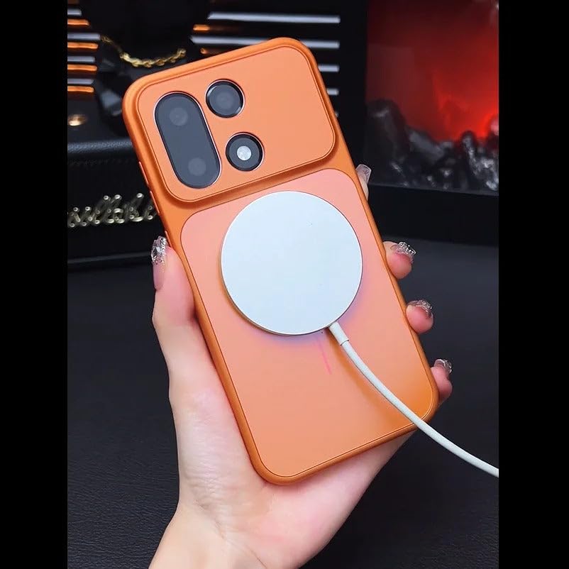 Image of MILLION CASES Inferno Edge Mag-Safe Shield Case for OnePlus 15, OnePlus 15 Back Cover Case(2025) - PC | Orange
