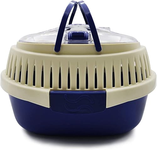 KAMEIOU Transportador de animales pequeños azul para conejillos de indias, planeador de azúcar, hámster, erizo, chinchillas, ratas, serpientes,