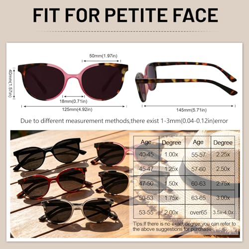 Image of OCCI CHIARI Narrow Reading Glasses Women Colorfull Cute Readers for Petite Face