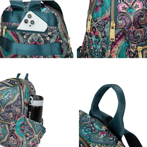 Image of Pealwel Mini Backpack Purse for Women,Small Nylon backpacks for Ladies Backpacks Women Anti Theft Travel Bag (Bohemian)