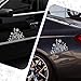 Wildflowers Car Decals, White Nature Car Window Decals Waterproof Self Adhesive Cars Decal Stickers for Outside of Cars (5.1x6.69in/13x17cm)