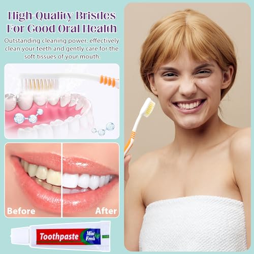 Disposable Toothbrush with Toothpaste 38 PCS, Travel Toothbrush and Toothpaste Bulk Set,Soft Bristle Individually Wrapped Toothbrushes Bulk for Kids, Adult. Suitable for Hotel, Travel, Home, Donated - Image 5