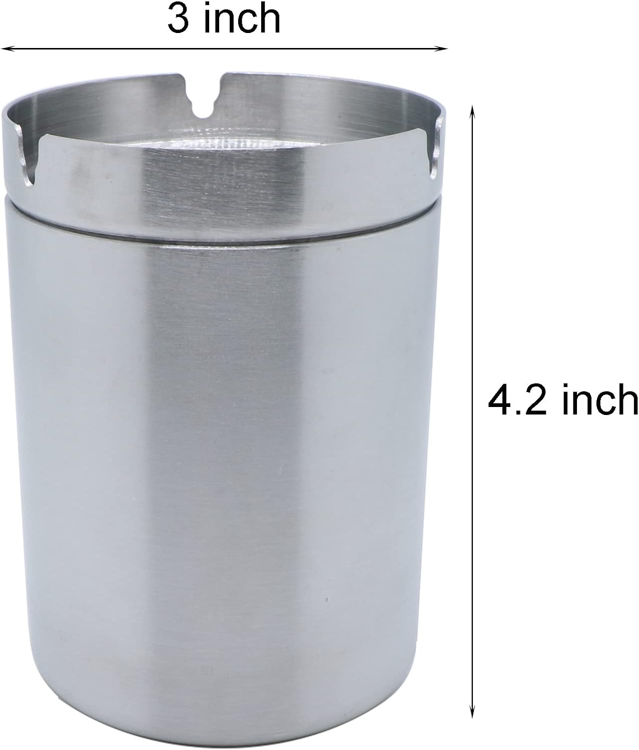 Smokeless Ashtray for Weed, Car Ashtray with Lid Smell Proof, Stainless Steel Cigarette Ash Tray for Outdoor Office Home Use (BB)