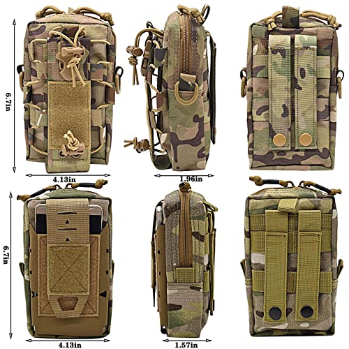 Jadedragon Multipurpose Tactical Edc Molle Waist Pouch Belt Waist Bag Cellphone Phone Holster Camping Hiking Organizer #TOP1