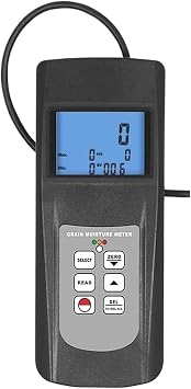 Moisture Meter, Cup Type Grain Moisture Meter For 22 Types Rice Wheat Corn Soybean Canola Coffee And Sorghum for Garden, Lawn