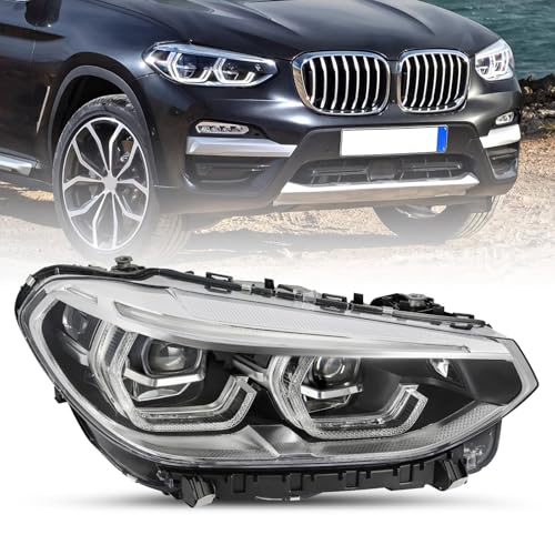 JSBOYAT Full LED W/AFS Headlight Assembly Compatible with 2018-2021 BMW X3 X4 G01 G02 G08, OE Style DRL Projector Headlamp Right Passenger Side