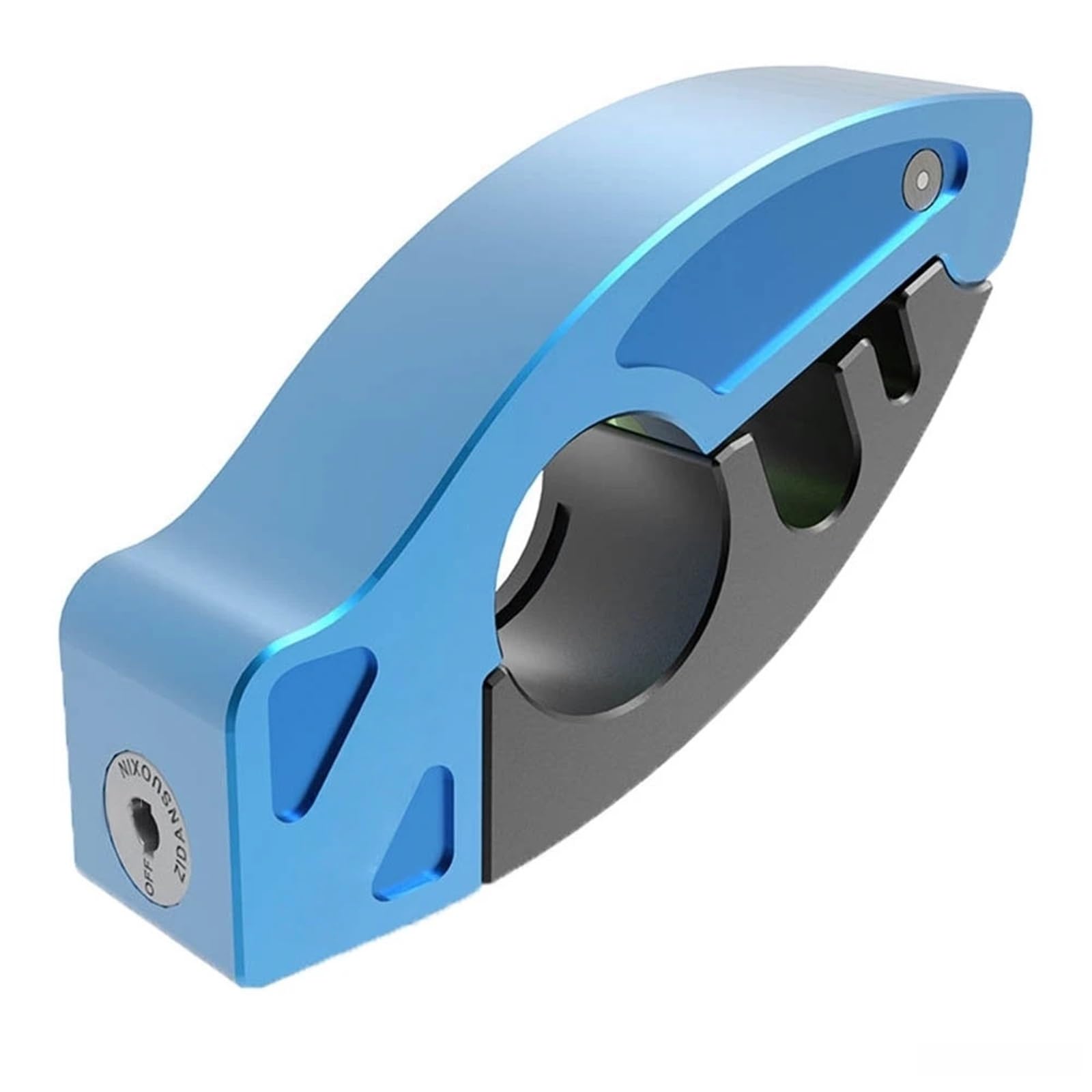 Lucchetto Blocco allarme moto Avviso disco bici Manubrio di sicurezza Maniglia del freno che imita il furto antifurto Blocca Disco(UM-A2-Alarm- Blue)