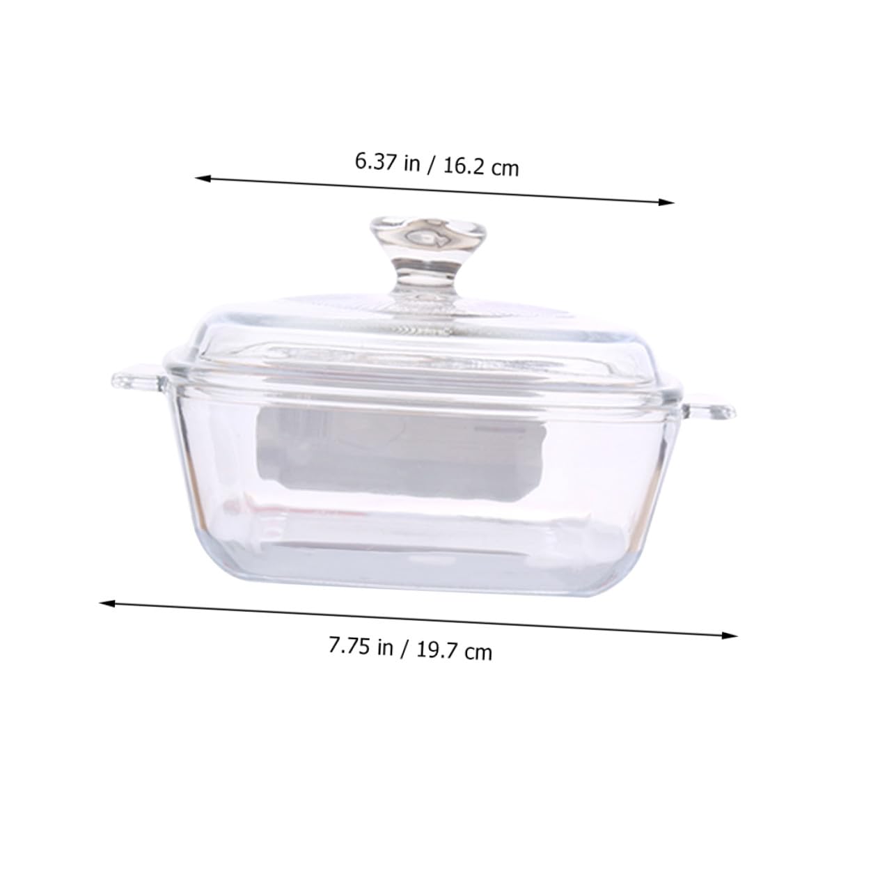 Recipiente de Vidrio Templado 0, 8 L con Tapa para Microondas, Blanco