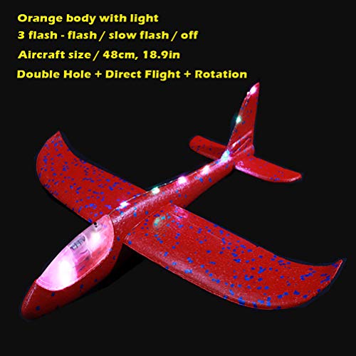 LED Light Up Glider Vliegtuig Model Toy Manual gooien Foam Glider Vliegtuig met Dual Flight Modes Gift for Kids LED… - Image 3