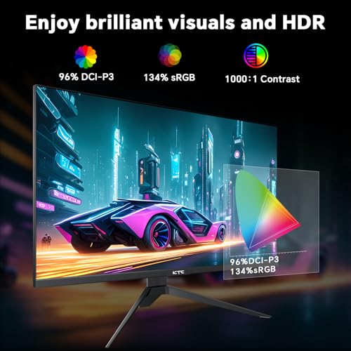 Image of KTC 27 inch 4K 144Hz Gaming Monitor, UHD 3840 x 2160 IPS Computer PC Monitor, FreeSync & G-Sync, HDR Support, 134% sRGB, HDMI /DisPlayPort /USB, Tilt Adjustable, VESA Mountable, H27P22