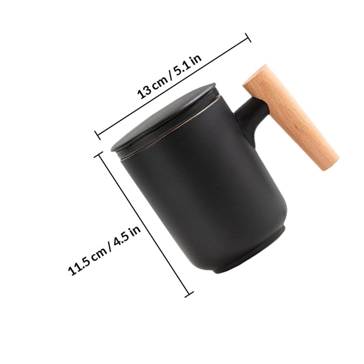 SUPVOX Taza de Cerámica Filtro y Tapa, Infusor de Té Portátil Prueba de Fugas Adecuado para Oficina y Viajes, Capacidad Grande y Diseño Elegante