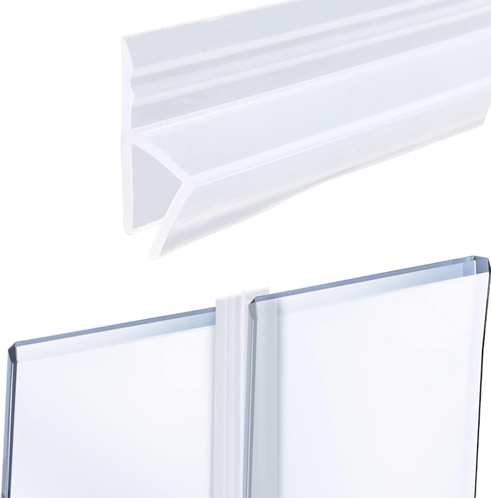 Navaris Shower Screen Door Seal - Replacement PVC Splash Guard Seal ...