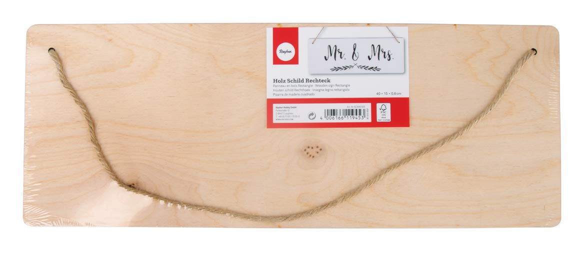 RAYHER Crafting Wood, Natural, 40x15x0.6 cm