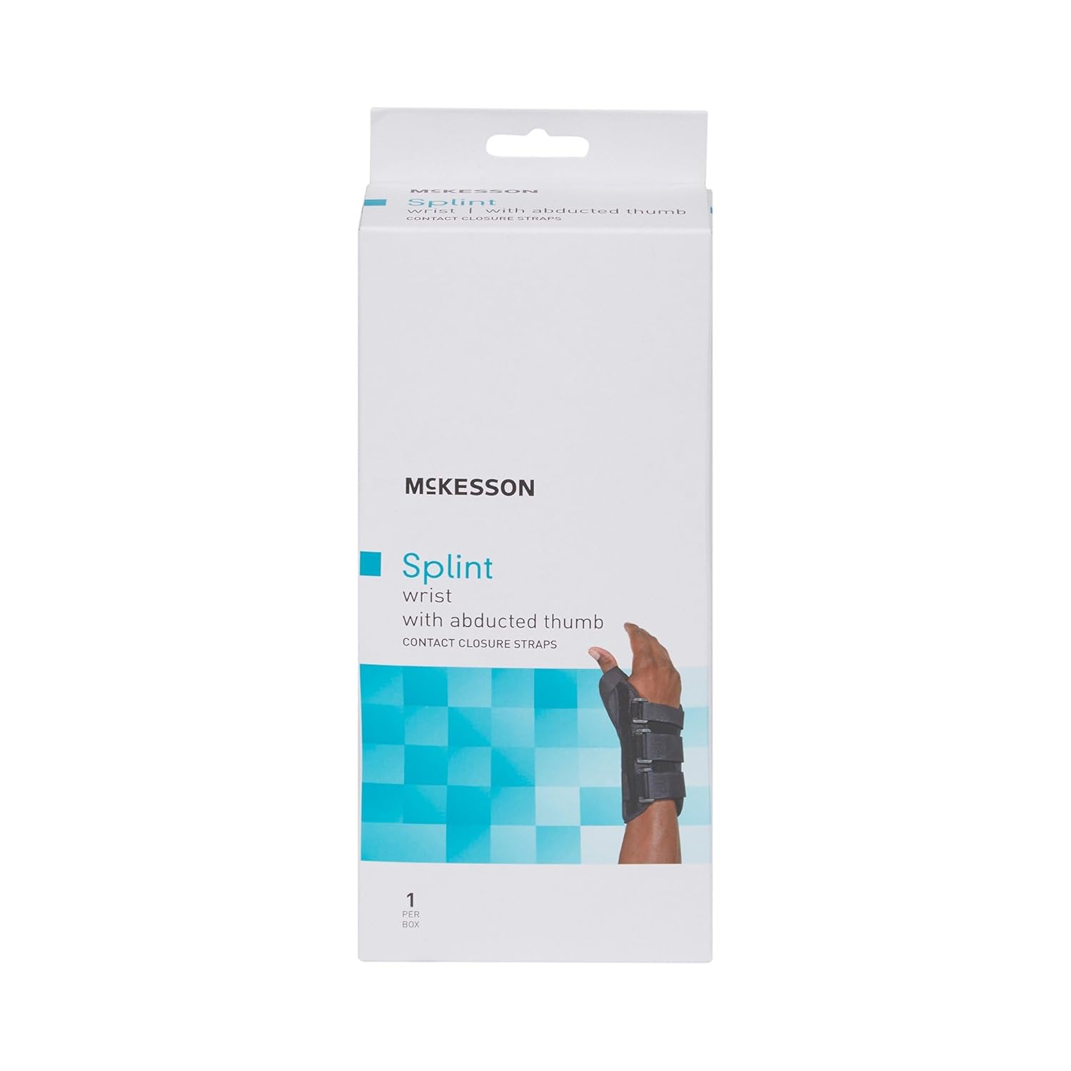 McKesson Splint Wrist Brace with Abducted Thumb Support, Right Hand, Large, 7 1/2 in to 8 1/2 in Circumference, 1 Count