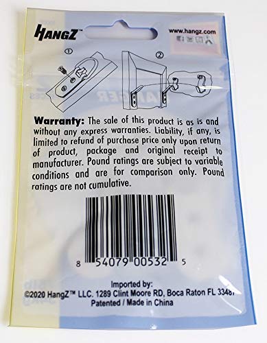Image of 10009 2 Hole D Ring Hangers with Screws 75lb 4pack