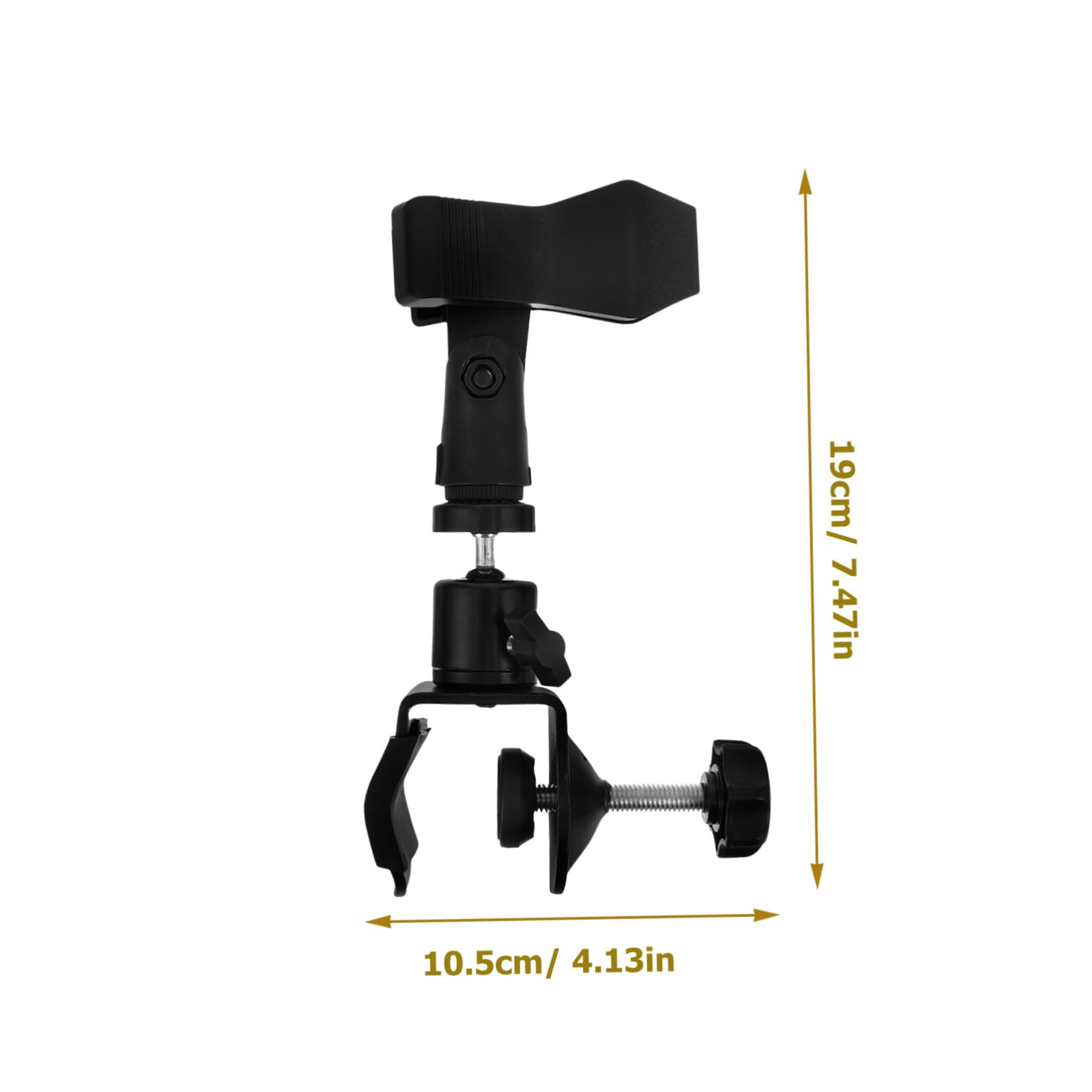Yardwe 1Set Microphone Mount Clip Durable U Clamp Holder for Secure Attachment Easy Installation for Concerts Sessions Compatible with Various Microphones and Tripods
