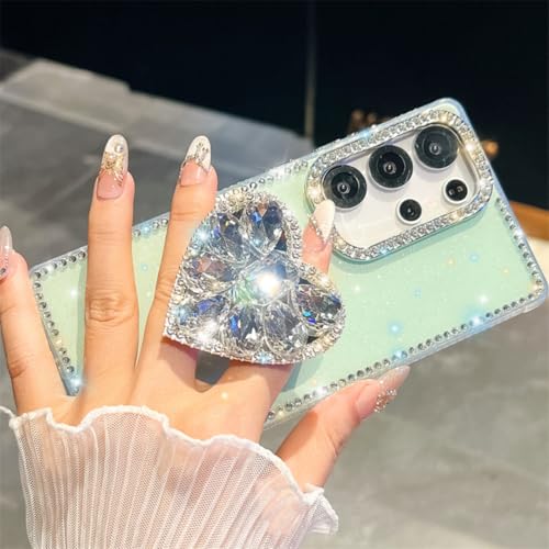 Coque Galaxy S25+ transparente à paillettes avec motif étoiles et amour chic - 6