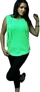 طقم ملابس نوم كاجوال قطن ميديم اخضر و اسود- للنساء