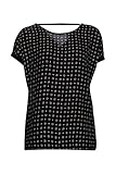  ESPRIT Damen 078EE1K024 T-Shirt, Mehrfarbig (Black 001), Small