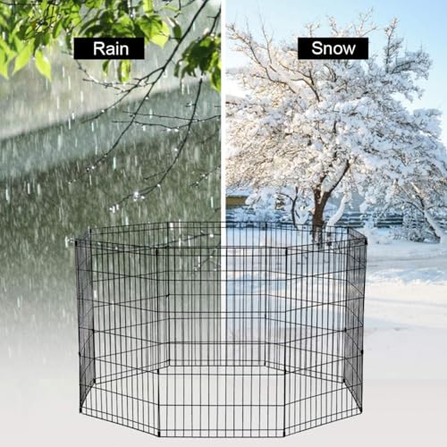 Image of BestPet | Foldable Dog Playpen | 36 Inch, 8 Panels | Metal Pet Exercise Pen