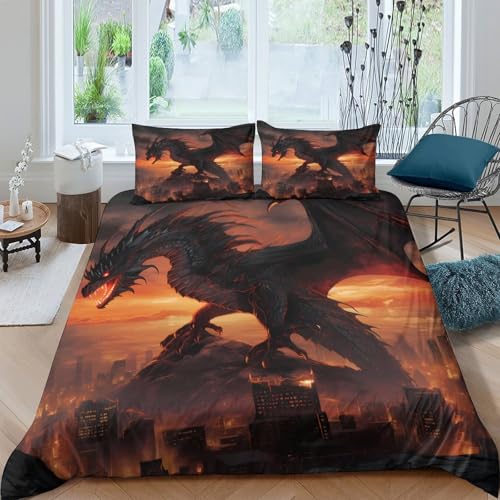 Housse de couette chat 220x240cm fermeture éclair lit king - 4