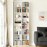 8 Capa Librero Organizador, 180CM Alto Librero Minimalista, Mueble Libreros de Madera, Antivuelco y Seguro,Ahorra...