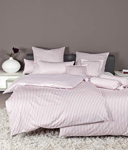 Janine 3912 Mako Seidensatin Wendebettwäsche modernclassic 135x200 cm + 80x80 cm kreiderose