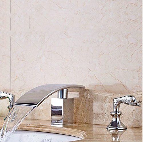 Mitigeur de lavabo chromé à double commande pour une salle de bain élégante - 5