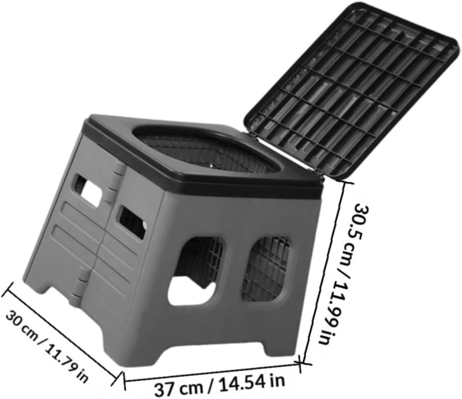 Portable Foldable Travel Toilet for Camping and Car Use with Lid Portable Toilet for Adults Lightweight Outdoor Camping Potty with Odor Removal for Hiking and Emergency