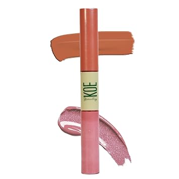BEMT Double Dip | Deep Bold Brown Matte Lipstick 2ml Plus Rich Golden Buttery Finish Lip Topper 2ml | Perfect of Color & Shine Pink Spice_Jelly