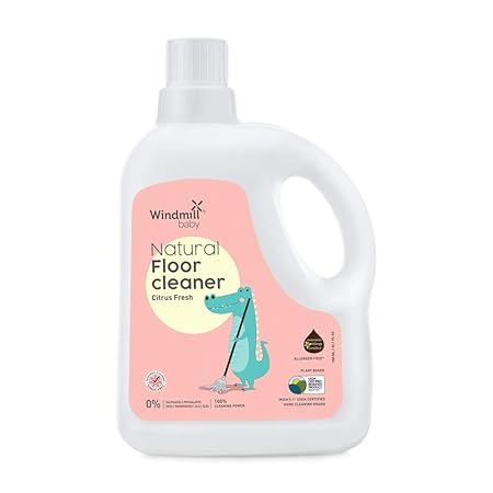Windmill baby USDA Certified Natural Floor Cleaner, Allergen & Alcohol Free, Baby Friendly, Pet Friendly, Citrus Fresh, For All Floor Types - 950ml