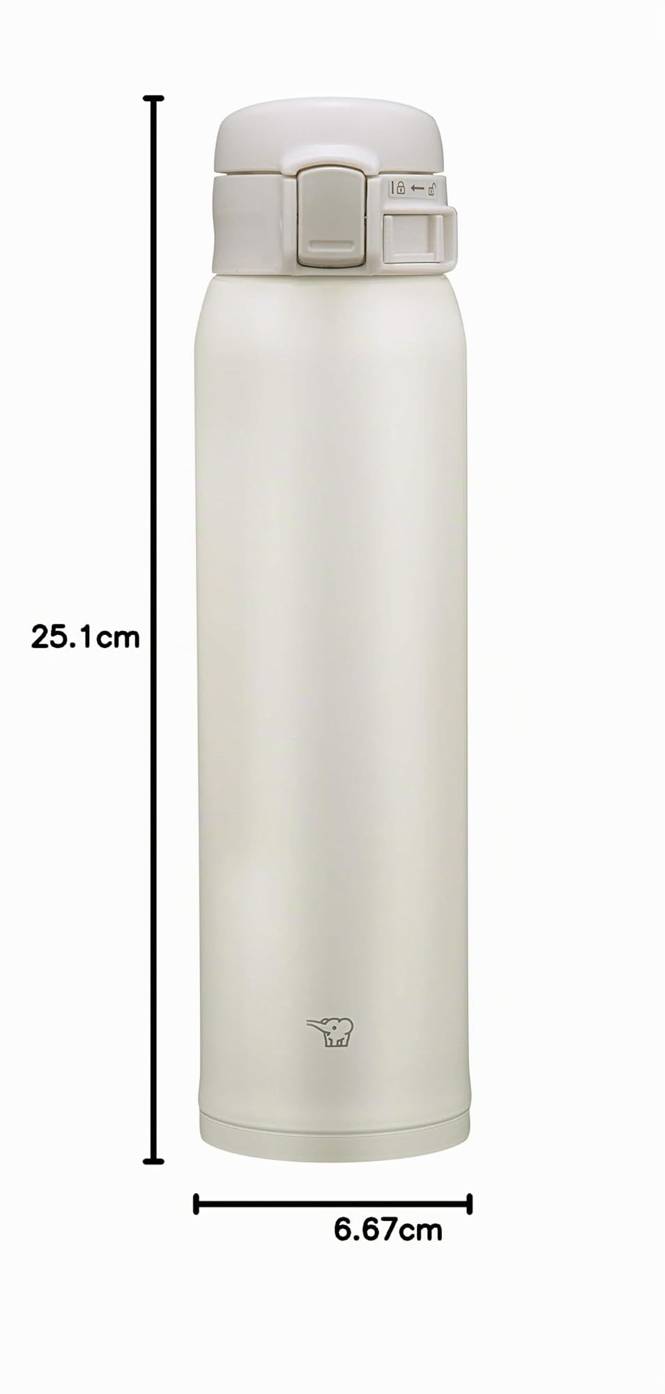 Zojirushi SM-SR60E-WA Thermobecher 600 ml – Leicht & Auslaufsicher, Vakuumisolierung, Edelstahl, BPA-frei, Für Kaffee & Tee, Büro & Reise, One-Touch, Weiß