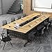 Jklmzpf Office Conference Table, 6PCS Folding Conference Room Tables with Caster Wheels, Mobile Training Table 61