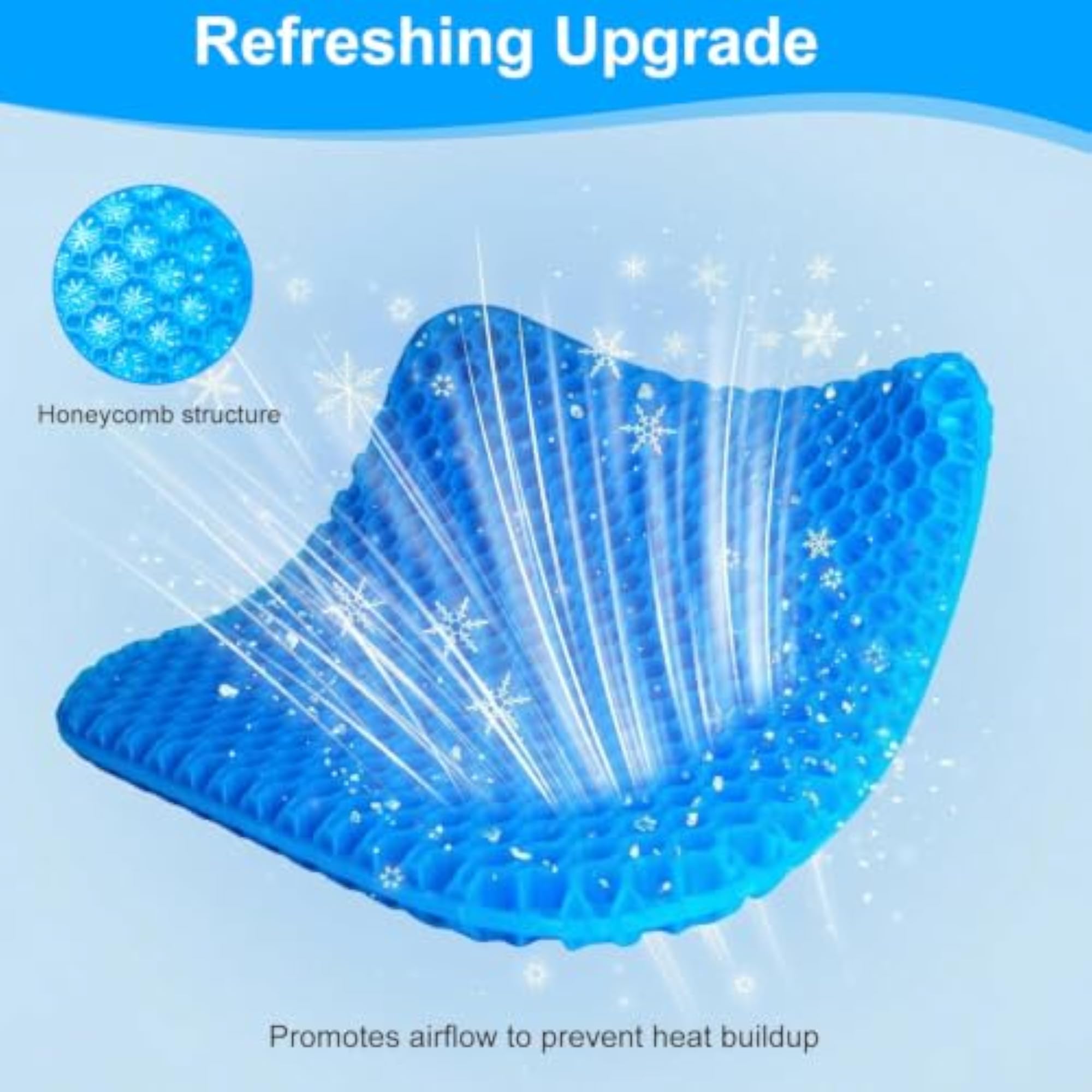 Gel Seat Cushion for Long Sitting with Handle