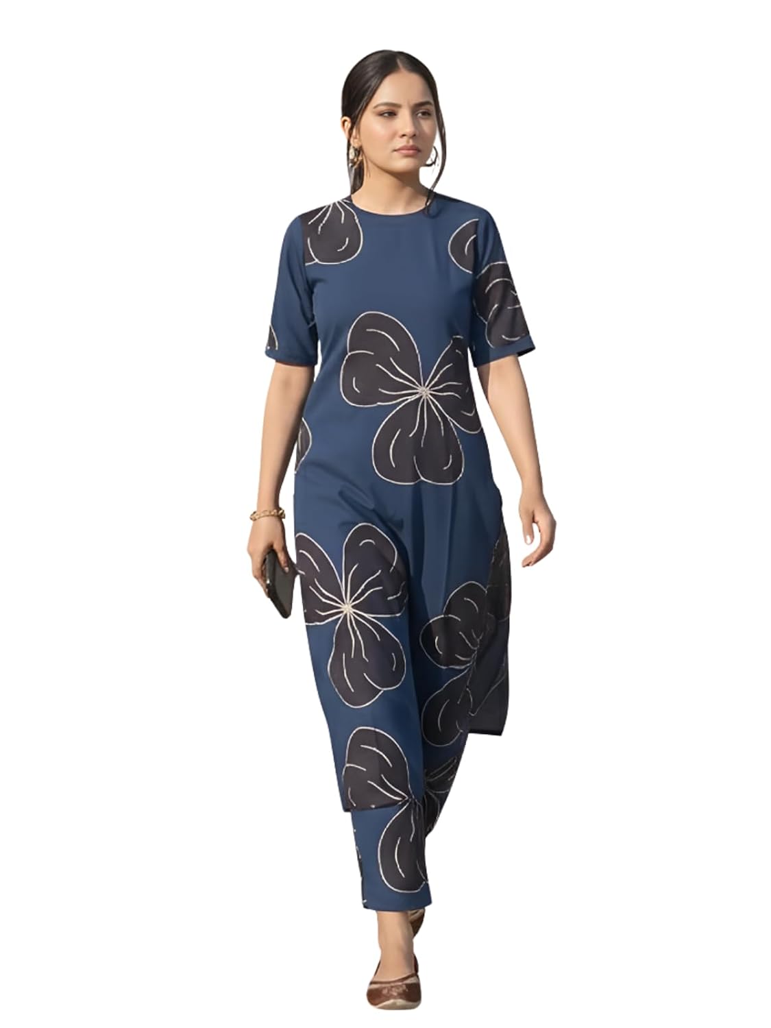 Leriya Fashion Kurta Sets for Woman | Co ord Set for Women Stylish | Sleeveless Printed Kurtis | Dress for Woman | Comfortable Outfit for Office Look | Daily Summer Travel & Festive Dress