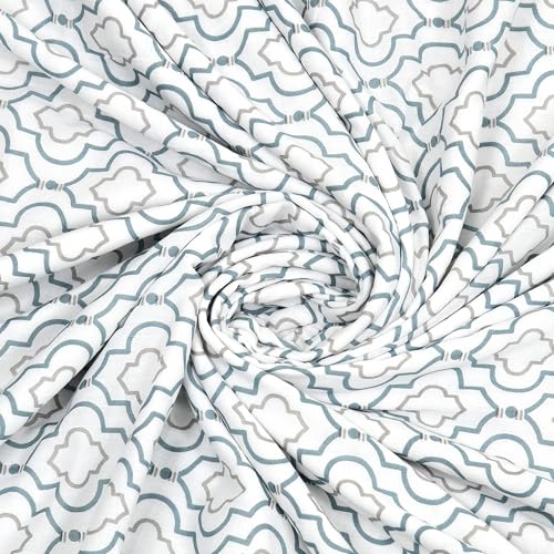 Image of BLOCKS OF INDIA Hand Block Printed Cotton Single Size Reversible Malmal Dohar for Summer (Royal Blue Motifs)