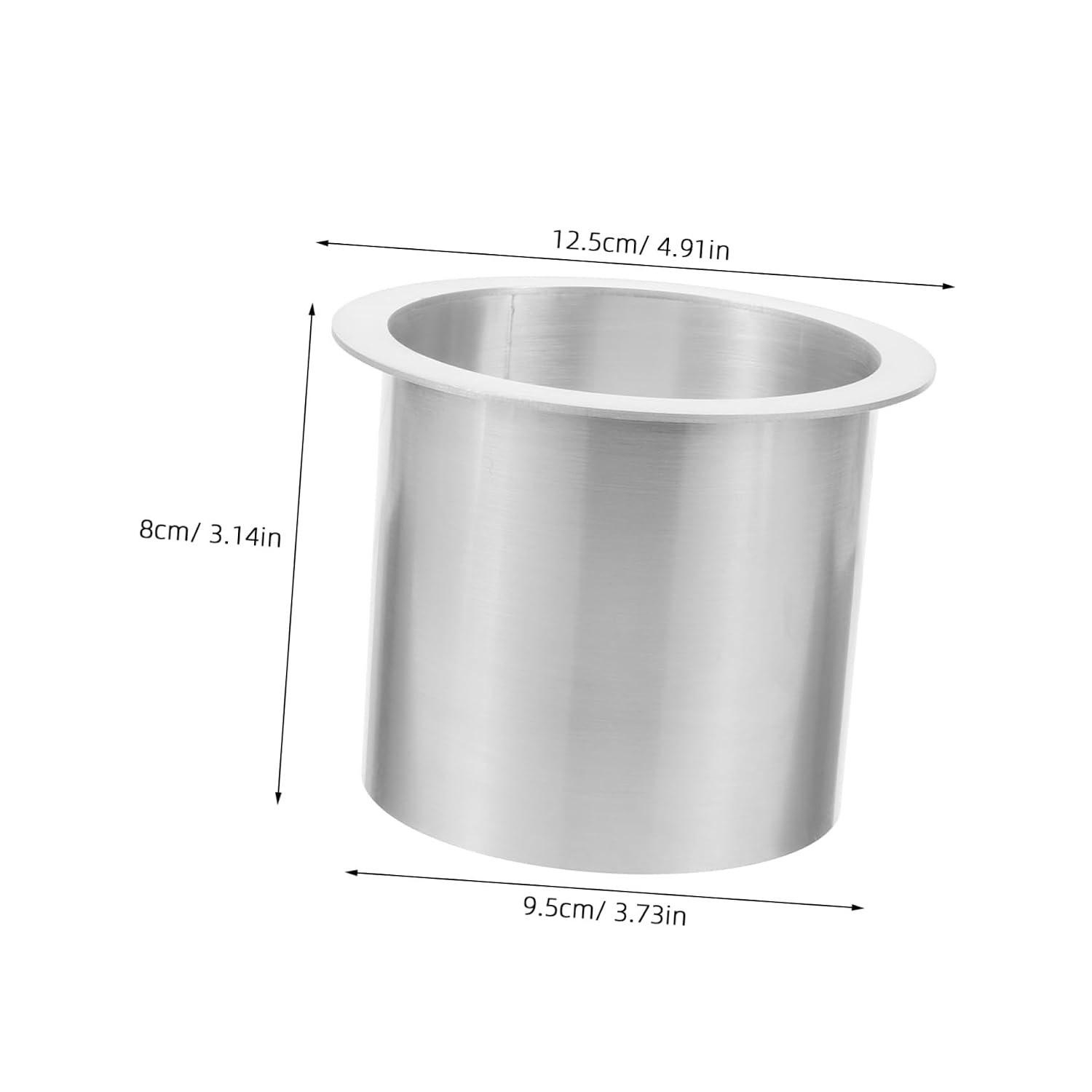 Stainless Steel Kitchen Counter Grommet Round Trash Chute for Effortless Waste Disposal for Home Kitchens Restaurants and Workbenches