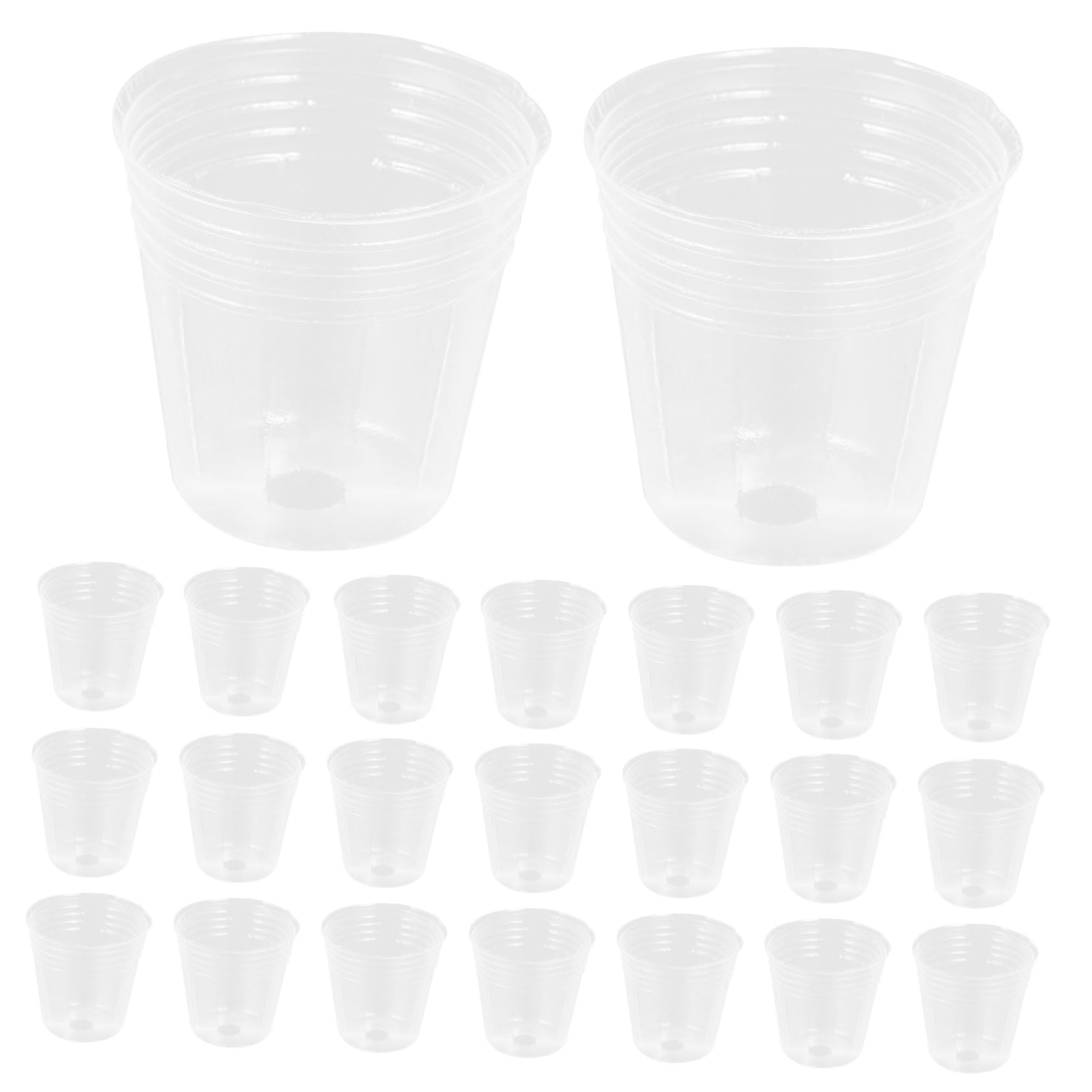 BESPORTBLE Lot De 4 Petits Pots De Pépinière en Plastique PP pour Plantes Succulentes Et Orchidées Drainants Et Respirants 50 Pièces X 4