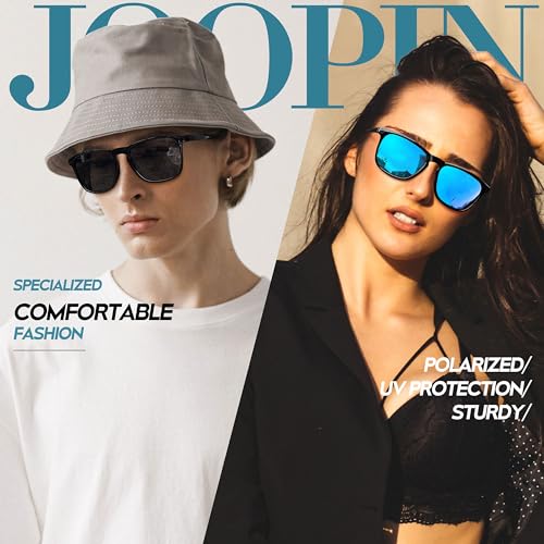 Image of Joopin Polarized Sunglasses Men Women UV400 Protection, Big Chunky Square Sun Glasses, Designer Shades Retro Sunnies Driving
