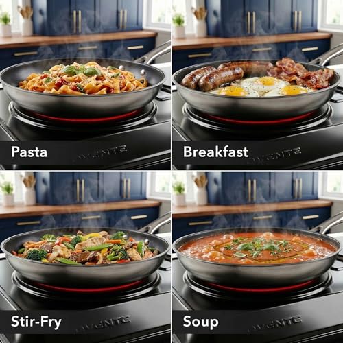 Image of OVENTE Countertop Infrared Double Burner, 1700W Electric Hot Plate and Portable Stove with 7.75 inch and 6.75 inch Ceramic Glass Cooktop, 5 Level Temperature Setting and Easy to Clean Base, Black BGI102B