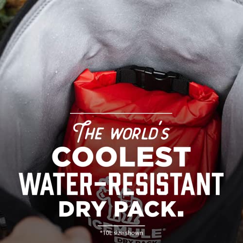 Icemule Pro Dry Pack – Water Resistant Nylon Food Storage Pouch Dry Bag, Perfect For Keeping Lunch Dry While Hiking, Camping, And Beach-Going, 10 Liter, Red #TOP3