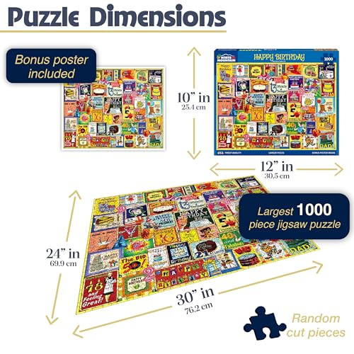 White Mountain 1000 Piece Jigsaw Puzzle Fun Celebrations, Happy Birthday by White Mountain - Used condition - Image 2