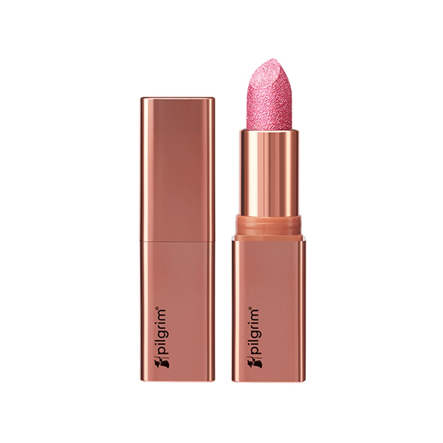 Pilgrim Glitter Lipstick For Women 4.2gm | Dubai Luxe Lifestyle - Chic Haseena Shade | Lipstick Infused with Vitamin E & Olive Oil | Glitter Formula With Matte Finish | Non Drying | All Skin Types-picture-46