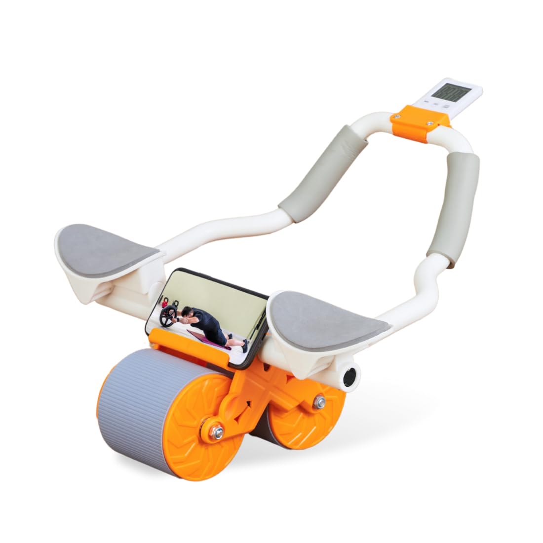 CULT Ab Roller for Men & Women with Elbow Support,Timer and Mobile Holder