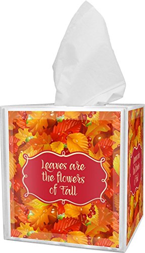 RNK Shops Personalized Fall Leaves Tissue Box Cover