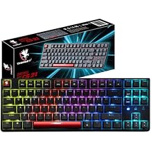 CS-21 لوحة المفاتيح الألعاب الميكانيكية - RGB الخلفية لوحة المفاتيح الألعاب - Tenkeyless TKL الألعاب كرونوس سلسلة لوحة المفاتيح مع الكرز MX مفاتيح المحور الأزرق