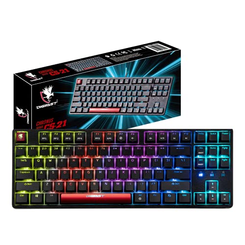 Digifast CS-21 ���J�j�J���Q�[�~���O�L�[�{�[�h - RGB�o�b�N���C�g�t���e���L�[���XTKL Gaming Chronus�V���[�Y�L�[�{�[�h �`�F���[MX���b�h�X�C�b�`�t��