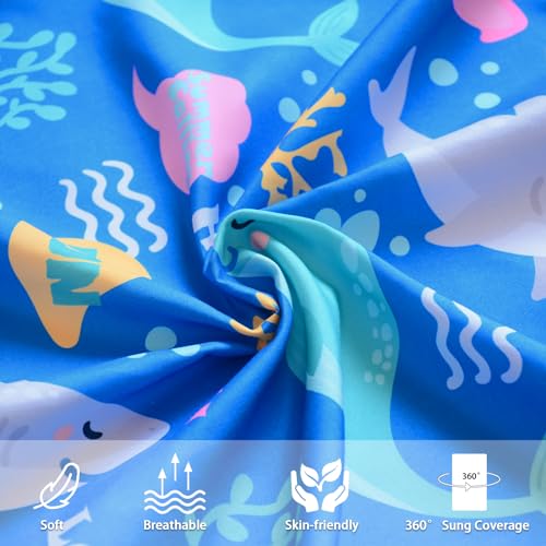 Image of Cloele Ocean Fitted Crib Sheet for Boys Girls,1 Pack,Shark Whale