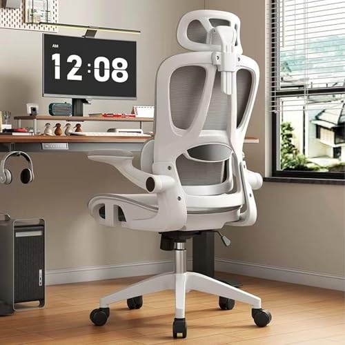 Office Chair Frame Hollow Breathable not Stuffy Ergonomic with Adjustable Lumbar Support Breathable Chair for Home Office Comfortable Lumbar Support Mesh Chair with Adjustable Lumbar Support Headrest