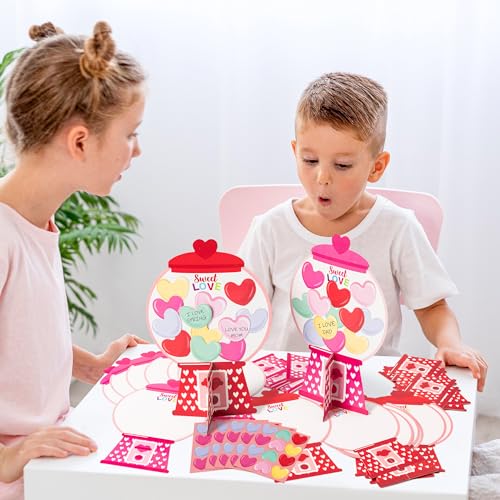 WATINC 24 peças de kits de artesanato para máquina de chiclete do dia dos namorados, decorações de m